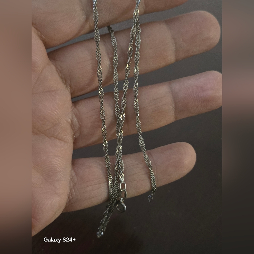 Chaine torsadée en Argent 925  20"